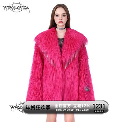 PINKSPINK原创芭比粉皮草外套