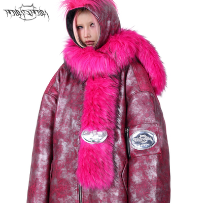 PINKSPINK芭比Y2K毛毛皮草围巾