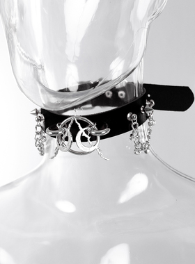 PINKSPINK原创电月朋克闪钻项圈