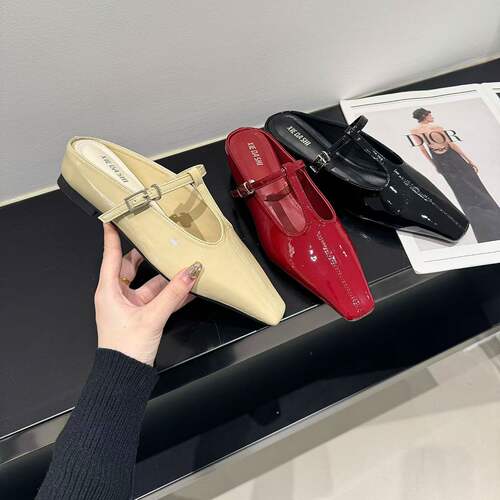 韩式尖头包头拖鞋2026春