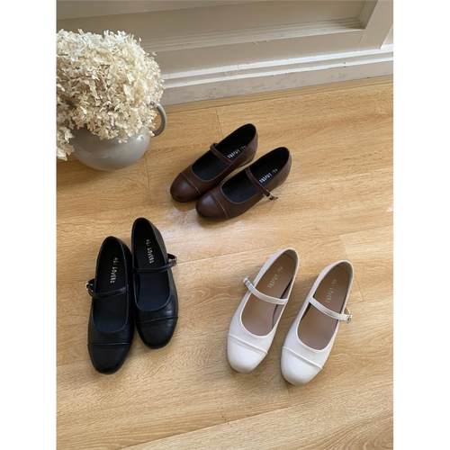 玛丽珍平底单鞋女法式配裙子的鞋子女圆头蝴蝶结2026年春秋豆豆鞋