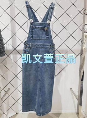 3I3RG02-1390现货上新2024夏款4-1专柜正品牛仔背带连衣裙