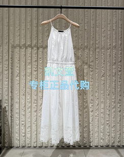 6B亚麻镂空刺绣连衣裙 2025夏款 MBE2DRS048 2399专柜正品