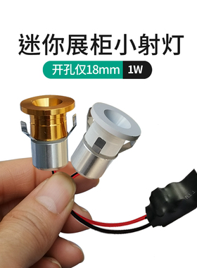【开孔18mm】超小迷你小射灯led展柜灯嵌入式1W小孔灯极小微型灯