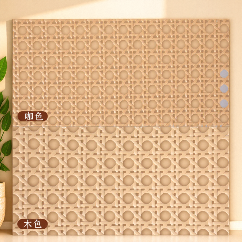 藤编网柜门PE塑材料编织网六八角