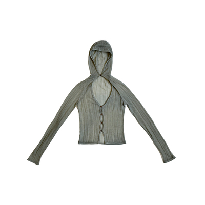 RUI built 半透针织连帽衫