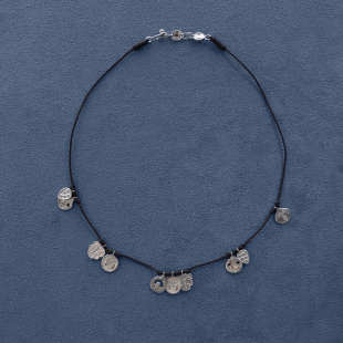 纯银欢聚编绳项链 PEPE SALE