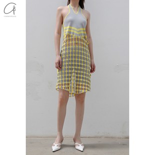 附内搭 80%OFF 间色孔眼挂脖连衣裙 KNITS NAN