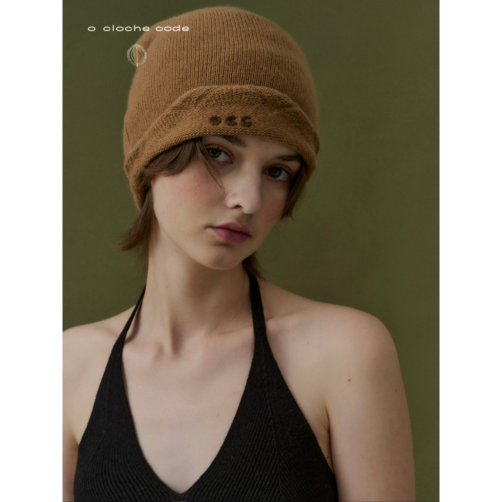 o cloche code 羊绒折边冷帽