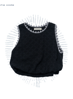 o cloche code 26SS 暗纹花苞背心
