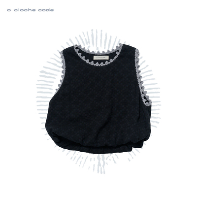 o cloche code 26SS 暗纹花苞背心