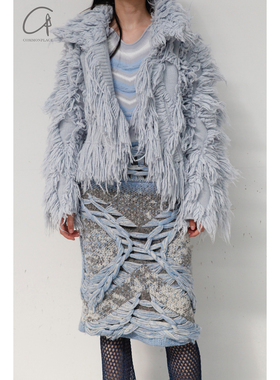 80%OFF NAN KNITS  毛感流苏短外套