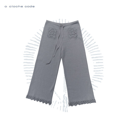 o cloche code 26SS 手钩花直筒九分裤