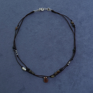 纯银碰杯编绳项链 PEPE SALE