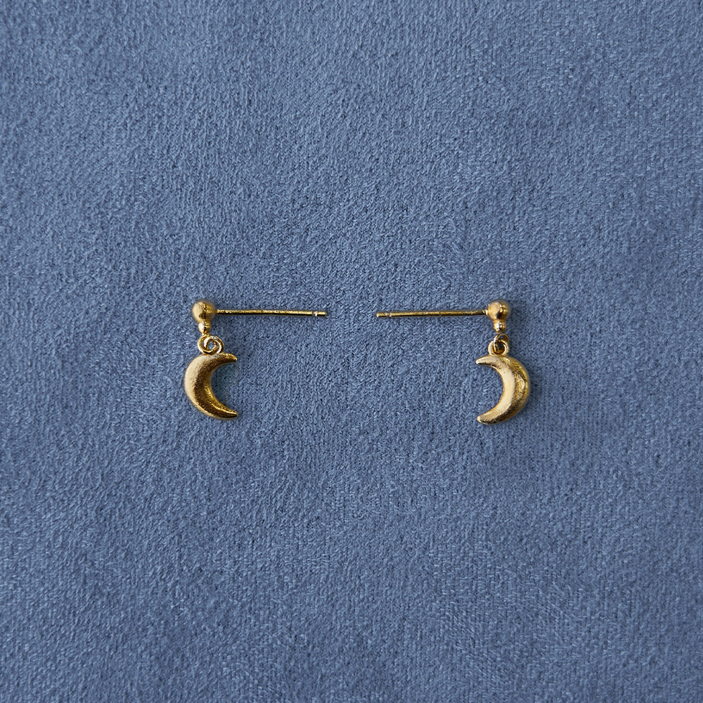 SALE E PEPE 纯银/镀金月亮吊坠耳钉