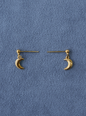 SALE E PEPE 纯银/镀金月亮吊坠耳钉