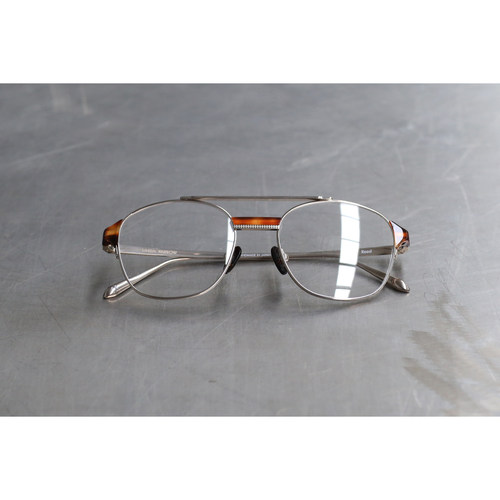 80%OFF LINDA FARROW 里德浅金色T型壳平光眼镜架 英国 手工