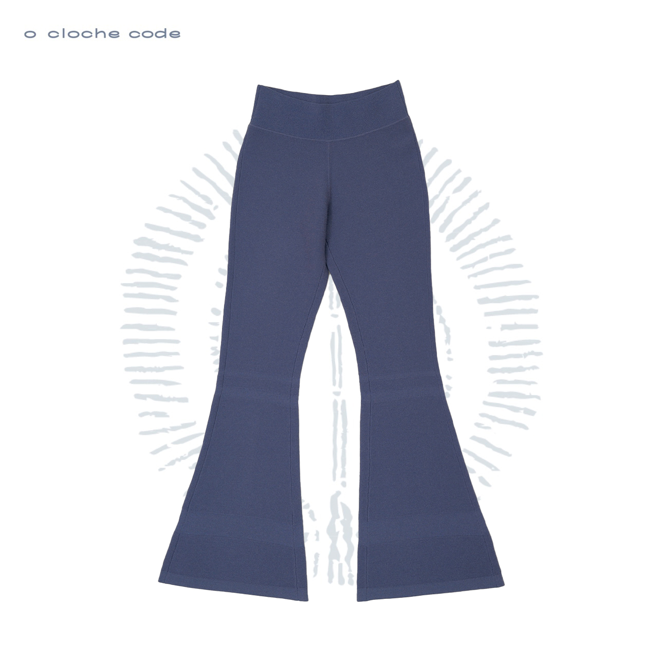 o cloche code 25秋冬 紧身喇叭裤美利奴羊毛针织长裤女