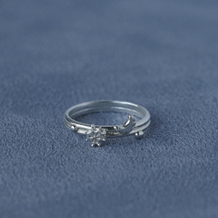 圣诞节系列 PEPE 纯银星月戒指 SALE