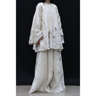 Mutedance 花染压褶半身裙