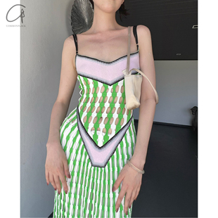 附内搭 40%OFF 间色孔眼吊带长裙 KNITS commonplace买手店 NAN