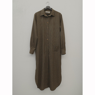 AVIVA 式 JIFEI 羊毛格子有领衬衫 连衣裙 XUE 40%OFF