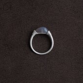 ACETO 纯银黑 OLIO 灰 红玛瑙水滴戒指