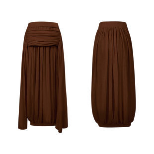 飘带斜领打底衫 25秋冬 褶皱半裙 KNITS NAN