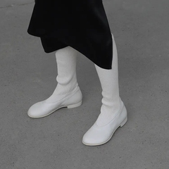 Guidi ZO99S系列袋鼠皮拼接高帮圆头袜靴 意大利手作 commonplace