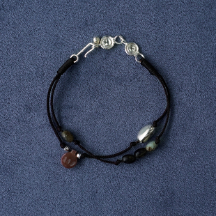 纯银酒壶编绳手链 PEPE SALE