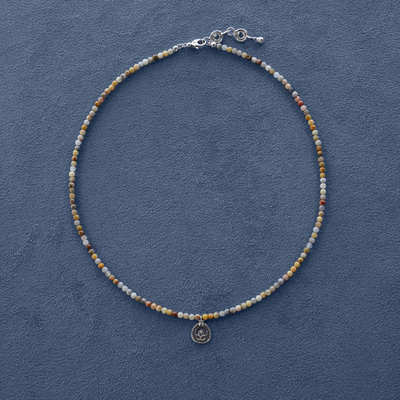 SALE E PEPE 玛瑙纯银敬酒人串珠项链