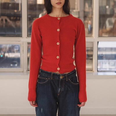 BASERANGE 25秋冬 TIER CARDIGAN动物纹针织开衫 法国