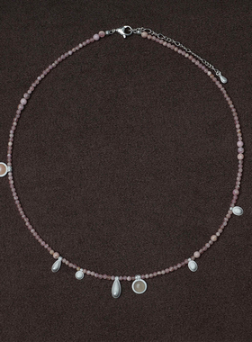 OLIO E ACETO 七夕特别系列  纯银红纹石串珠吊坠项链