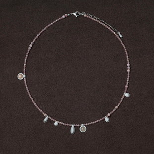 OLIO E ACETO 七夕特别系列  纯银红纹石串珠吊坠项链