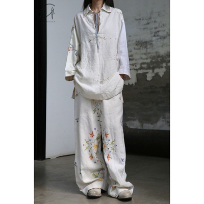 By Walid SYD长裤 孤品古董面料 英国手工 commonplace品牌集合店