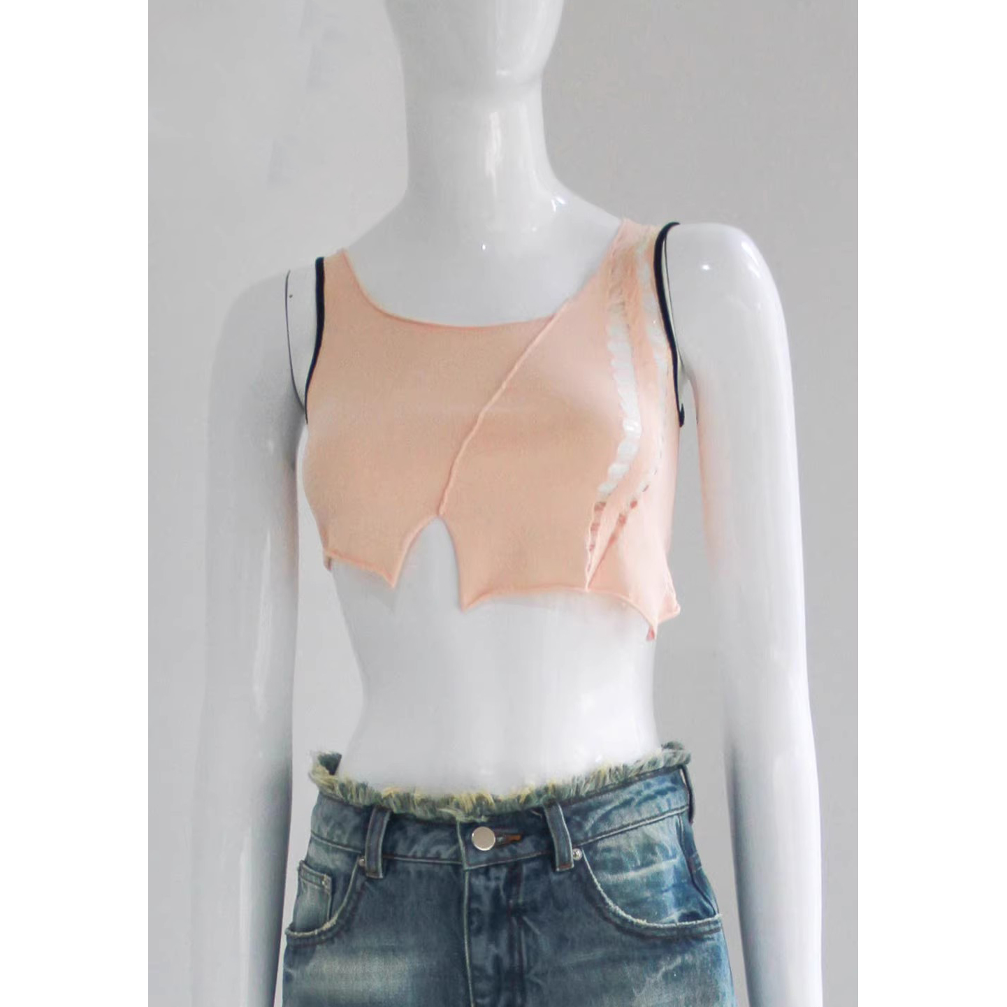 浮线短上衣RUIZHOU背心