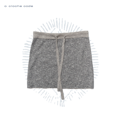o cloche code 26SS 条纹系带短裙