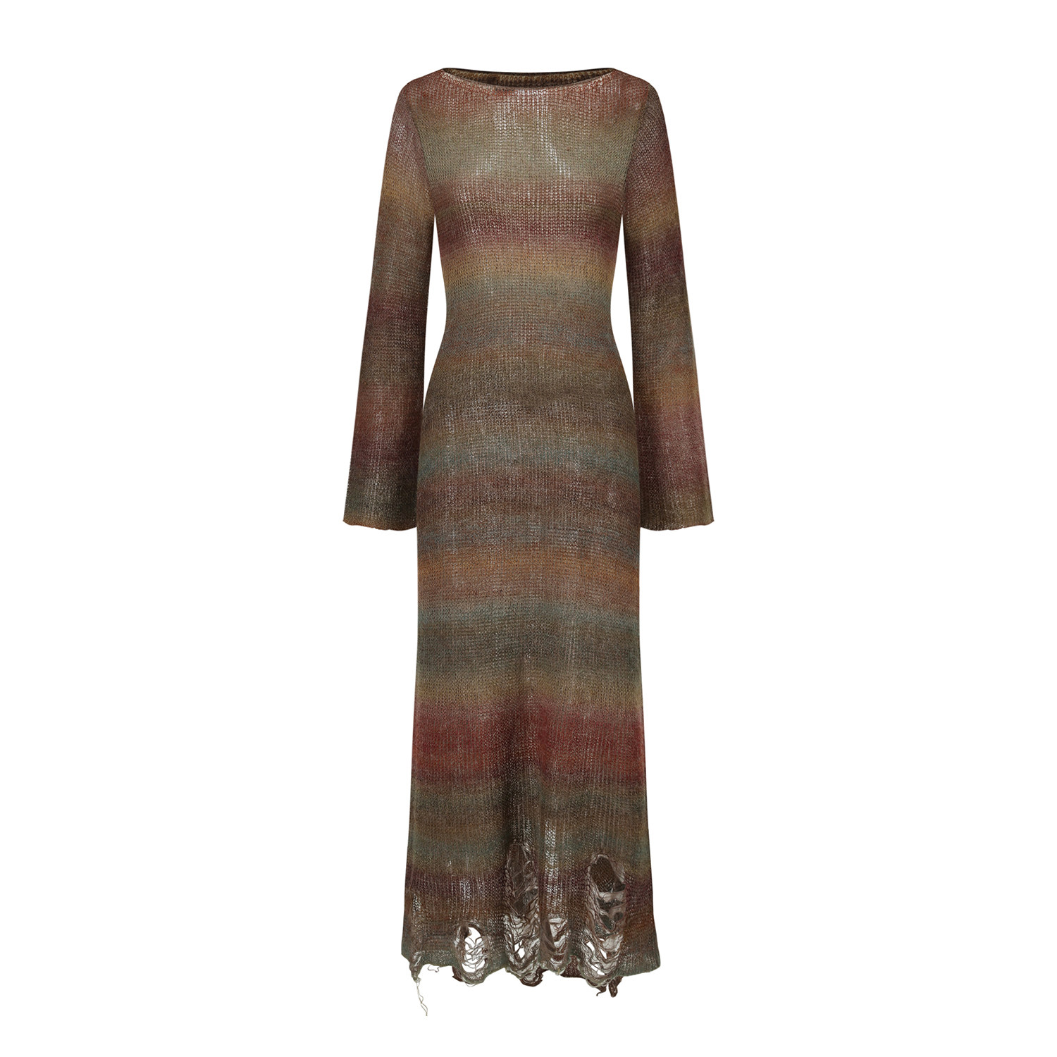 SWAYING 26早春 条纹渐变浮线连衣裙