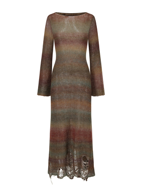 SWAYING 26早春 条纹渐变浮线连衣裙