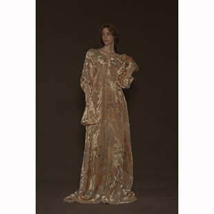 Mutedance 花染连衣裙 收口袖