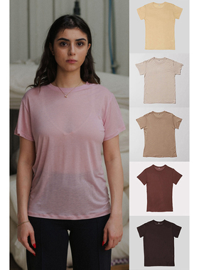 BASERANGE 收身版 经典竹棉T恤 系列  竹纤维圆领打底衫 法国