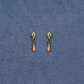 SALE 镀金小鱼耳钉 纯银 PEPE