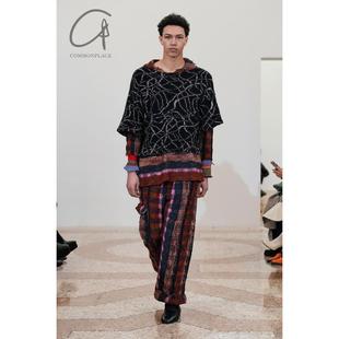 意大利 黑色提花波领分层毛衣 60%OFF Vitelli