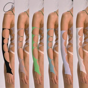 Rui Zhou R004袖套系列 水晶珍珠单臂袖套