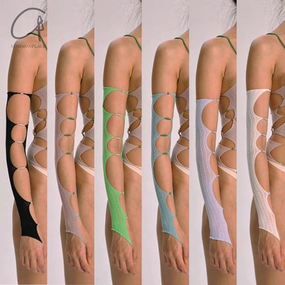 Rui Zhou R004袖套系列 水晶珍珠单臂袖套