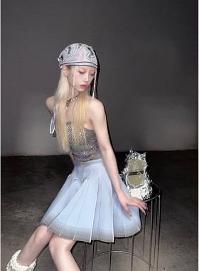 80%OFF NAN KNITS 满钻吊带百褶连衣裙  commonplace