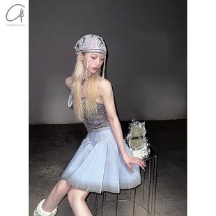 满钻吊带百褶连衣裙 KNITS commonplace NAN 80%OFF