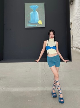 NAN KNITS 间色坑条抹胸弹力 系列 commonplace 品牌集合店