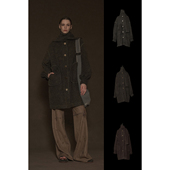 Mutedance 连围巾系扣外套系列