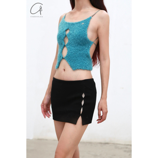 毛绒露背吊带 Zhou 40%OFF Rui